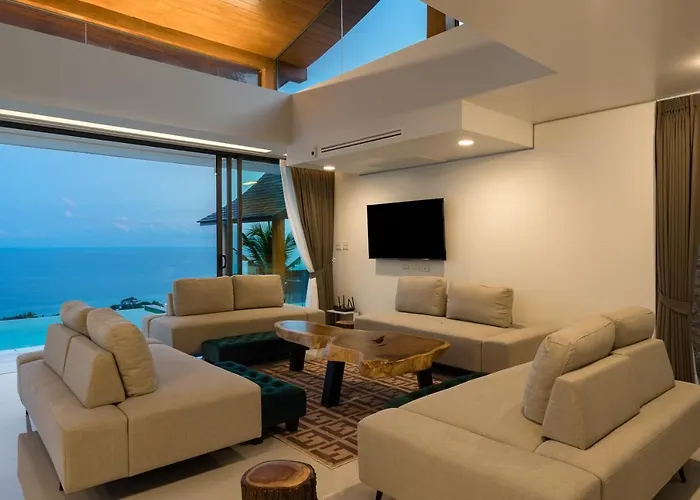 Samui Relax Airfreshing Privacy Modern Luxury Seaview Natural Rainforest Infinity Pool Villa With 3 Beds Suits With Housekeeper