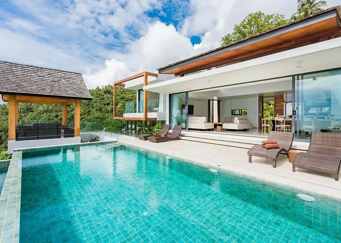 Samui Relax Airfreshing Privacy Modern Luxury Seaview Natural Rainforest Infinity Pool Villa With 3 Beds Suits With Housekeeper