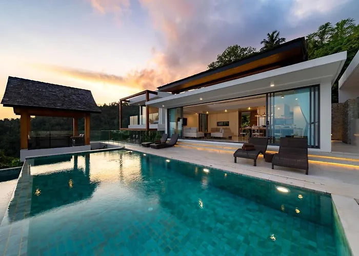 Samui Relax Airfreshing Privacy Modern Luxury Seaview Natural Rainforest Infinity Pool Villa With 3 Beds Suits With Housekeeper