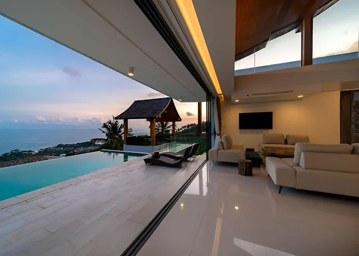 Samui Relax Airfreshing Privacy Modern Luxury Seaview Natural Rainforest Infinity Pool Villa With 3 Beds Suits With Housekeeper