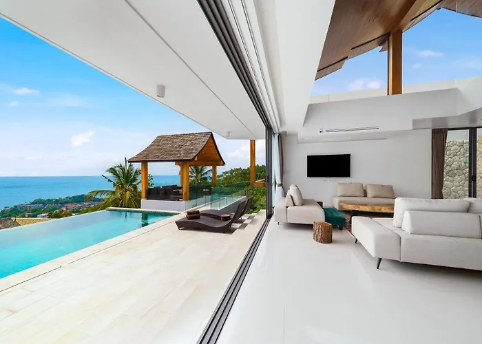Samui Relax Airfreshing Privacy Modern Luxury Seaview Natural Rainforest Infinity Pool Villa With 3 Beds Suits With Housekeeper
